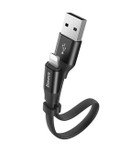 کابل کوتاه دوکاره میکرو یو اس بی و آیفونی Baseus CALMBJ 23cm 2A