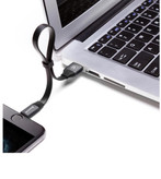 کابل کوتاه دوکاره میکرو یو اس بی و آیفونی Baseus CALMBJ 23cm 2A