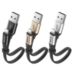 کابل کوتاه دوکاره میکرو یو اس بی و آیفونی Baseus CALMBJ 23cm 2A