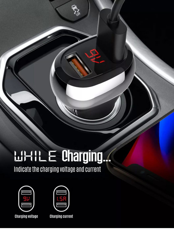 شارژراورجینال فندکی فست شارژ LDNIO C2 3A PD QC3.0 + کابل تایپ سی 36W