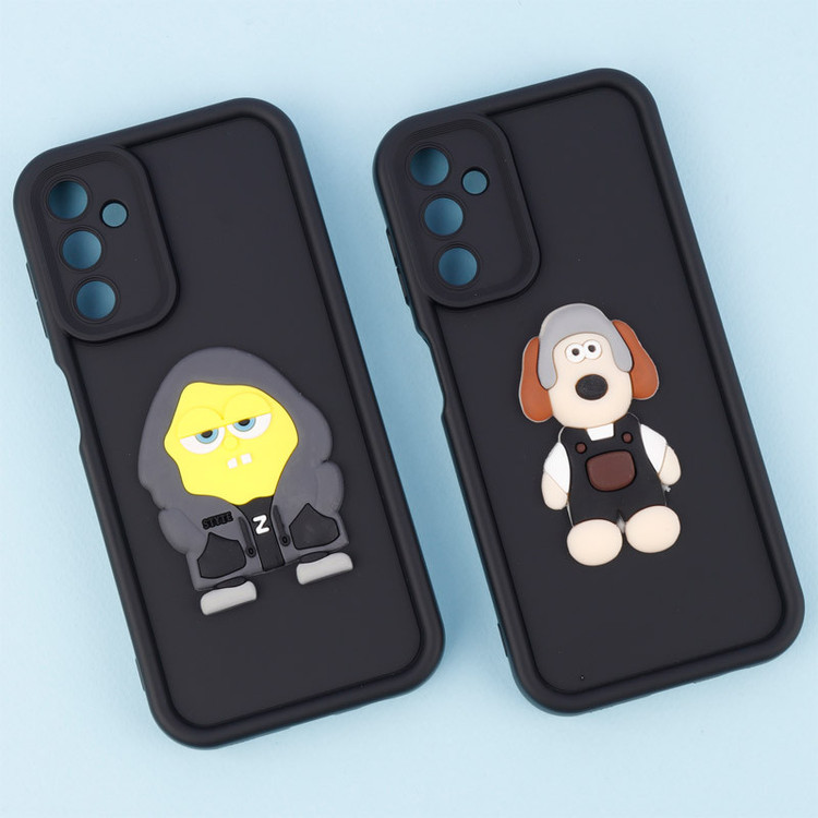 قاب سیلیکونی Fashion Case عروسک برجسته محافظ لنزدار Samsung Galaxy A54