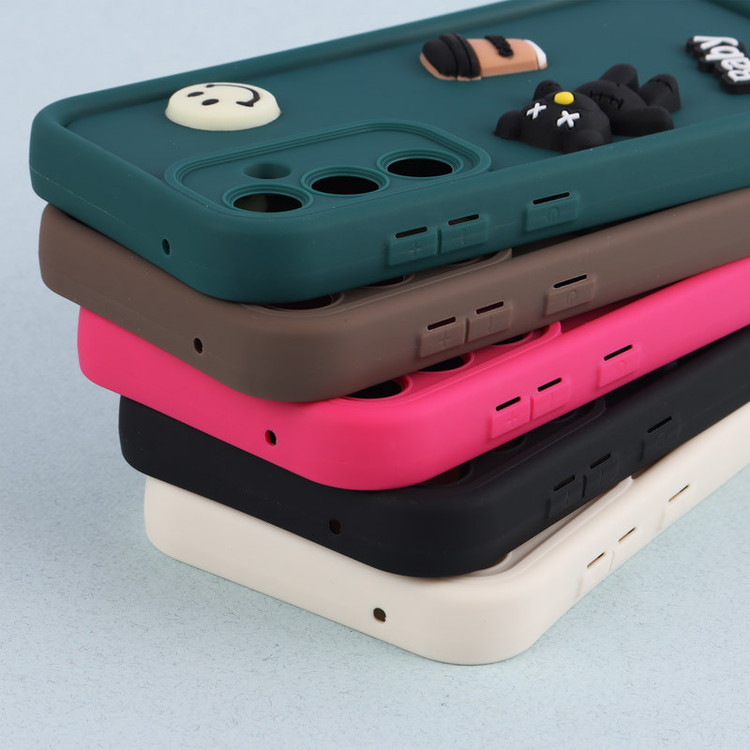 قاب سیلیکونی Fashion Case عروسک برجسته ریز محافظ لنزدار Samsung Galaxy S23 FE 5G