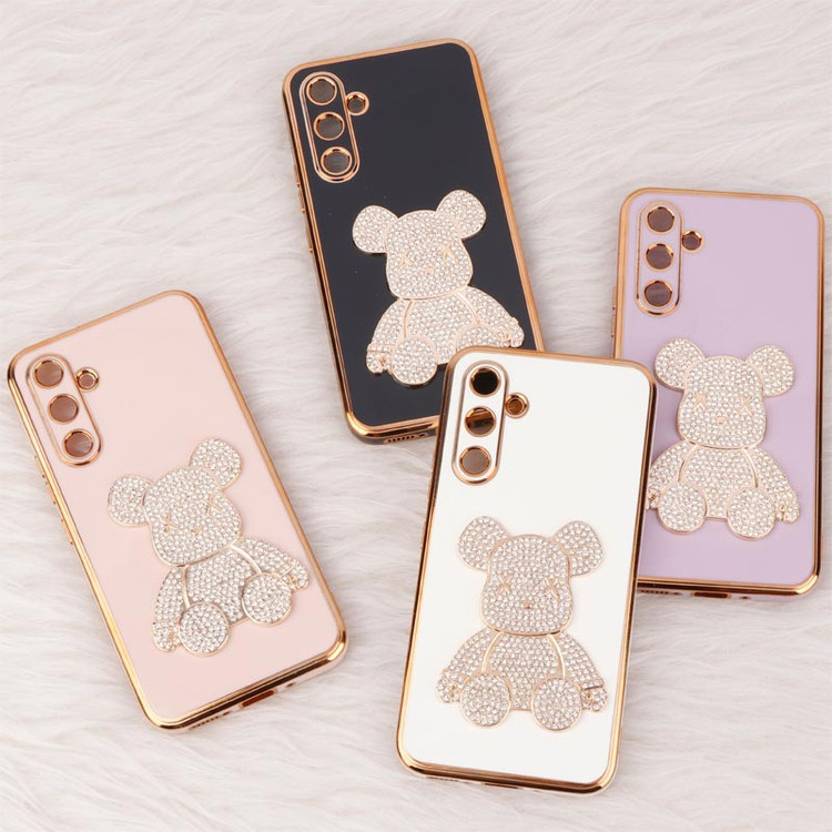 قاب My Case Power Bear نگین دار محافظ لنزدار Samsung Galaxy A54