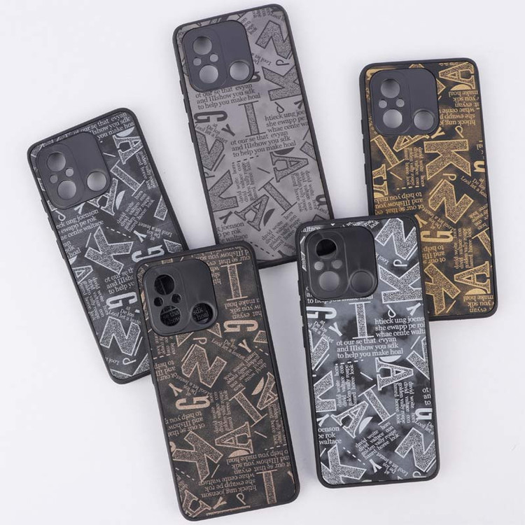 قاب PC طرحدار لاتین محافظ لنزدار Xiaomi Redmi 12C