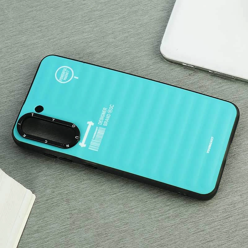 قاب PC Youngkit طرح پافر Samsung Galaxy S21 FE 5G - سبز آبی
