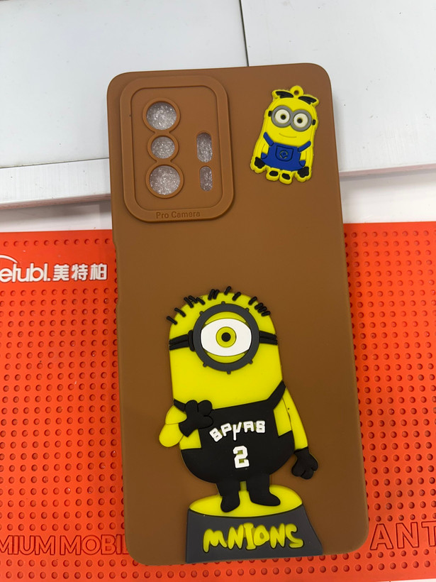 قاب سیلیکونی عروسکی برجسته محافظ لنزدار Xiaomi 11T / 11T Pro
