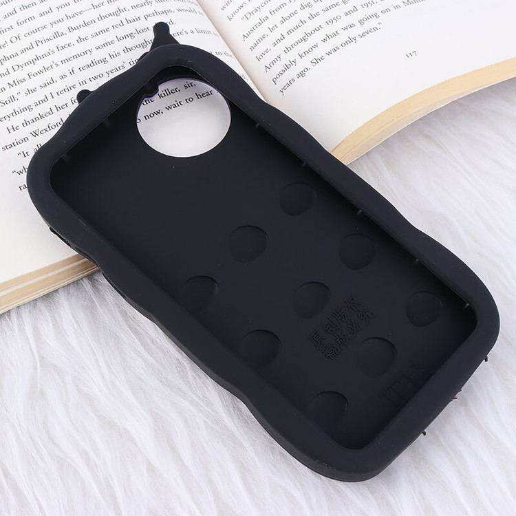 قاب سیلیکونی موج دار آیفون iPhone 11 کرومی هدفون دار