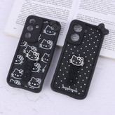 قاب سولید طرح کیتی استنددار محافظ لنزدار Samsung Galaxy A13 4G