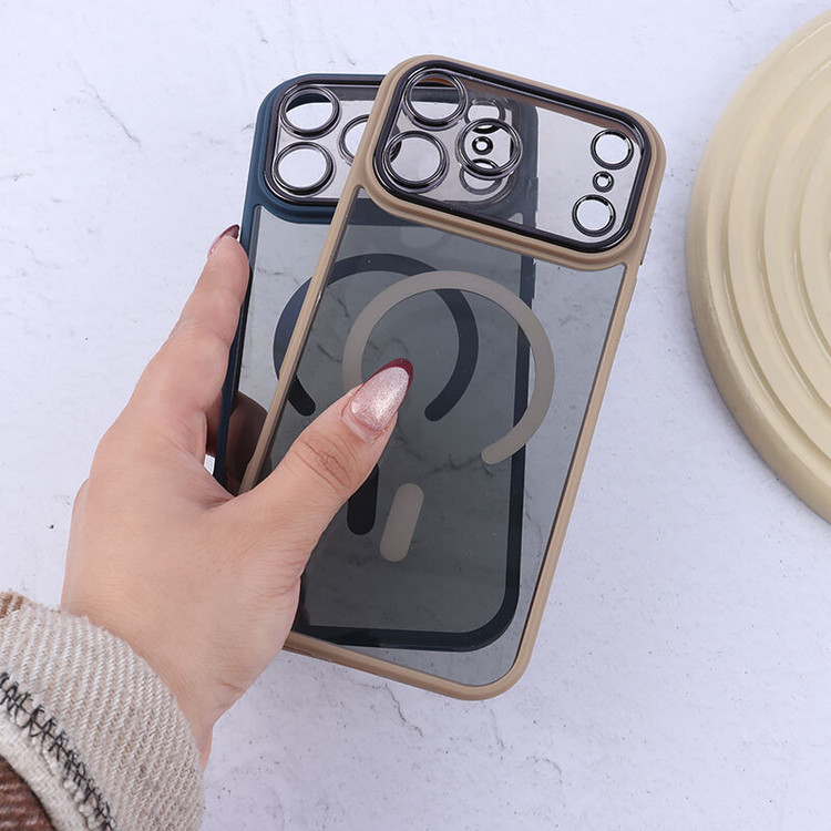 قاب مگ سیف دور سیلیکونی دودی Apple iPhone 17 Pro - مشکی