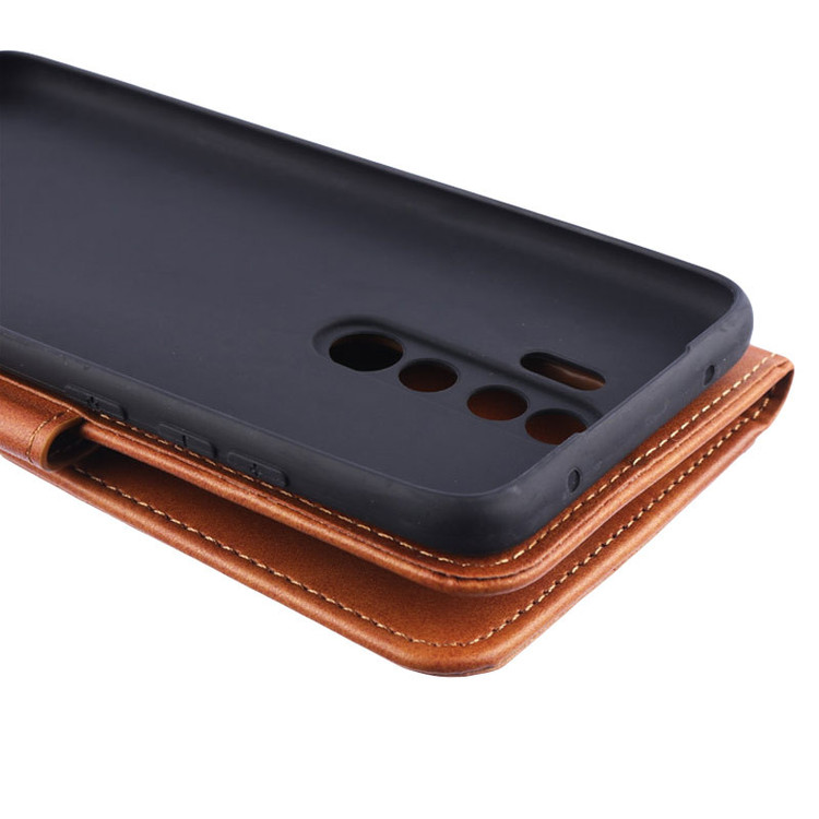 کیف چرمی مگنتی محافظ لنزدار Xiaomi Redmi Note 8 Pro - مشکی