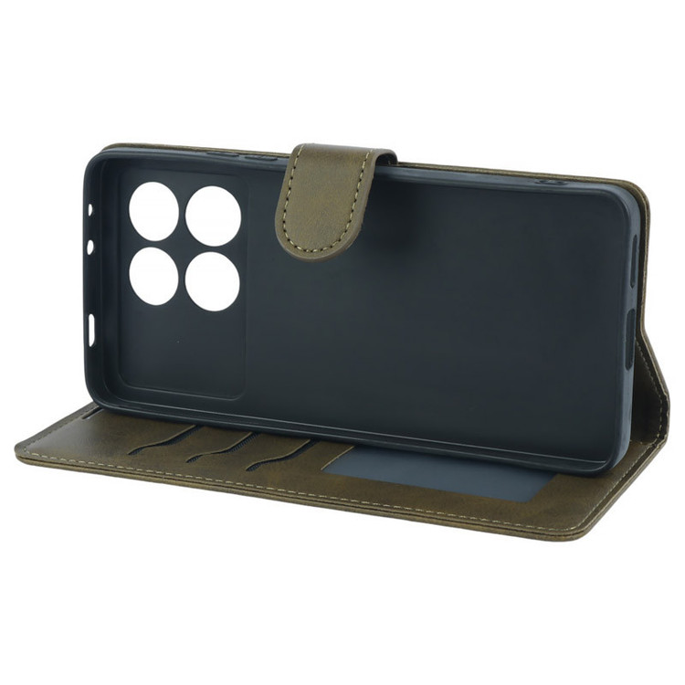 کیف چرمی مگنتی محافظ لنزدار Xiaomi Poco X6 Pro - مشکی